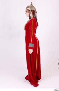  Photos Medieval Turkish Princess in cloth dress 1 Turkish Princess a poses formal dress red dress whole body 0003.jpg